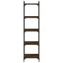 Bookcase with 5 shelves engineered wood brown oak 40x30x154 cm by , Bookcases and shelves - Ref: Foro24-837641, Price: 52,67 ...