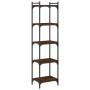 Bookcase with 5 shelves engineered wood brown oak 40x30x154 cm by , Bookcases and shelves - Ref: Foro24-837641, Price: 53,31 ...