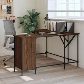 Brown oak engineered wood desk 141x141x75 cm by , Desks - Ref: Foro24-837601, Price: 98,94 €, Discount: %