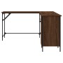 Brown oak engineered wood desk 141x141x75 cm by , Desks - Ref: Foro24-837601, Price: 100,20 €, Discount: %
