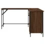 Brown oak engineered wood desk 141x141x75 cm by , Desks - Ref: Foro24-837601, Price: 98,94 €, Discount: %