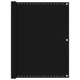 Toldo para balcón HDPE negro 120x500 cm