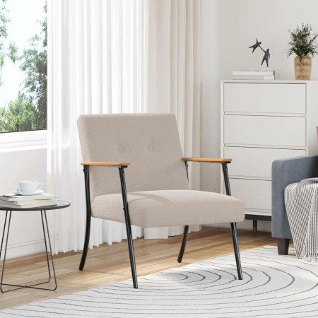 sillón Gris Claro 59 x 75 x 78 cm Tejido parecido a lana rizada en Sillones | Comprar online en Foro24