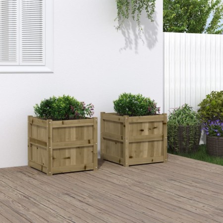 Jardineras de exterior 2 unidades madera impregnada de pino de , Maceteros y jardineras - Ref: Foro24-837423, Precio: 112,97 ...