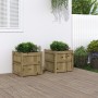 Jardineras de exterior 2 unidades madera impregnada de pino de , Maceteros y jardineras - Ref: Foro24-837423, Precio: 112,97 ...