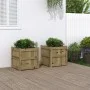 Outdoor planters 2 units impregnated pine wood by , Pots and planters - Ref: Foro24-837423, Price: 113,04 €, Discount: %