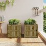 Jardineras de exterior 2 unidades madera impregnada de pino de , Maceteros y jardineras - Ref: Foro24-837423, Precio: 112,97 ...
