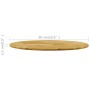 Runde Tischplatte aus massivem Eichenholz 23 mm 600 mm von vidaXL, Tischplatten - Ref: Foro24-245983, Preis: 78,59 €, Rabatt: %