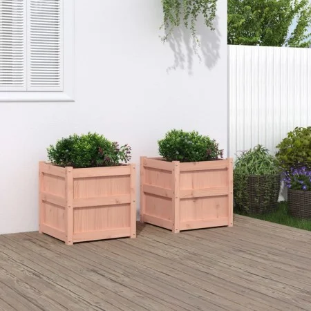Gartenpflanzgefäße 2 Einheiten aus massivem Douglasienholz von , Töpfe und Pflanzgefäße - Ref: Foro24-837421, Preis: 119,34 €...