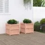 Gartenpflanzgefäße 2 Einheiten aus massivem Douglasienholz von , Töpfe und Pflanzgefäße - Ref: Foro24-837421, Preis: 119,34 €...