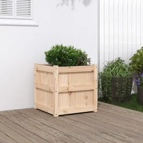 Jardinera madera maciza de pino 50x50x50 cm de , Maceteros y jardineras - Ref: Foro24-837414, Precio: 57,63 €, Descuento: %