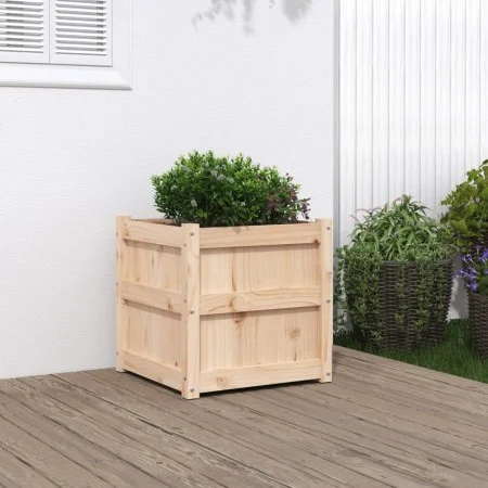 Pflanzgefäß aus massivem Kiefernholz, 50 x 50 x 50 cm von , Töpfe und Pflanzgefäße - Ref: Foro24-837414, Preis: 57,80 €, Raba...