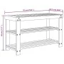 3-tier bamboo shoe rack 70x27.5x45 cm by , Shoe racks and shoe organizers - Ref: Foro24-373365, Price: 60,60 €, Discount: %