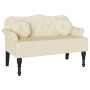 Banco Chesterfield Crema 120.5 x 65 x 75 cm Cuero sintético en Bancos | Comprar online en Foro24