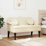 Banco Chesterfield Crema 120.5 x 65 x 75 cm Cuero sintético en Bancos | Comprar online en Foro24