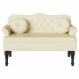 Banco Chesterfield Crema 120.5 x 65 x 75 cm Cuero sintético en Bancos | Comprar online en Foro24