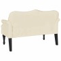 Banco Chesterfield Crema 120.5 x 65 x 75 cm Cuero sintético en Bancos | Comprar online en Foro24