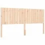 Estructura de cama de matrimonio con cabecero madera maciza de , Camas y somieres - Ref: Foro24-3192961, Precio: 178,58 €, De...