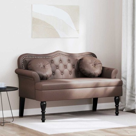 Banco Chesterfield Marrón 120.5 x 65 x 75 cm Cuero sintético en Bancos | Comprar online en Foro24
