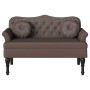 Banco Chesterfield Marrón 120.5 x 65 x 75 cm Cuero sintético en Bancos | Comprar online en Foro24