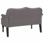 Banco Chesterfield Gris 120.5 x 65 x 75 cm Cuero sintético en Bancos | Comprar online en Foro24
