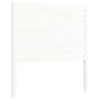 Single bed frame with white solid wood headboard by , Beds and slatted bases - Ref: Foro24-3193167, Price: 122,46 €, Discount: %