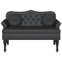 Banco Chesterfield Negro 120.5 x 65 x 75 cm Cuero sintético en Bancos | Comprar online en Foro24