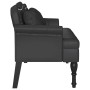 Banco Chesterfield Negro 120.5 x 65 x 75 cm Cuero sintético en Bancos | Comprar online en Foro24