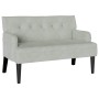 Banco Chesterfield Gris Claro 112 x 65.5 x 75 cm Terciopelo en Bancos | Comprar online en Foro24