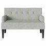 Banco Chesterfield Gris Claro 112 x 65.5 x 75 cm Terciopelo en Bancos | Comprar online en Foro24