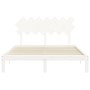 Weißer Massivholzbettrahmen mit Kopfteil 140x190 cm von , Betten und Lattenroste - Ref: Foro24-3193707, Preis: 143,17 €, Raba...