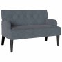 Banco Chesterfield Gris oscuro 112 x 65.5 x 75 cm Terciopelo en Bancos | Comprar online en Foro24