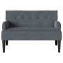 Banco Chesterfield Gris oscuro 112 x 65.5 x 75 cm Terciopelo en Bancos | Comprar online en Foro24