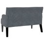 Banco Chesterfield Gris oscuro 112 x 65.5 x 75 cm Terciopelo en Bancos | Comprar online en Foro24
