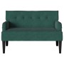 Banco Chesterfield Verde oscuro 112 x 65.5 x 75 cm Terciopelo en Bancos | Comprar online en Foro24