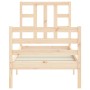 Single bed frame with solid wood headboard by , Beds and slatted bases - Ref: Foro24-3193881, Price: 85,70 €, Discount: %