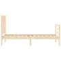 Single bed frame with solid wood headboard by , Beds and slatted bases - Ref: Foro24-3193881, Price: 84,59 €, Discount: %