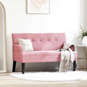 Banco Chesterfield Rosa 112 x 65.5 x 75 cm Terciopelo en Bancos | Comprar online en Foro24