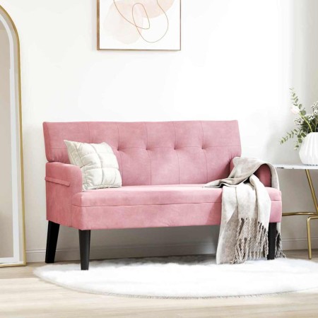 Banco Chesterfield Rosa 112 x 65.5 x 75 cm Terciopelo en Bancos | Comprar online en Foro24