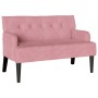 Banco Chesterfield Rosa 112 x 65.5 x 75 cm Terciopelo en Bancos | Comprar online en Foro24