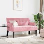 Banco Chesterfield Rosa 112 x 65.5 x 75 cm Terciopelo en Bancos | Comprar online en Foro24