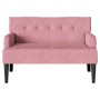 Banco Chesterfield Rosa 112 x 65.5 x 75 cm Terciopelo en Bancos | Comprar online en Foro24