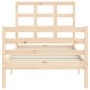 Single bed frame with solid wood headboard by , Beds and slatted bases - Ref: Foro24-3193946, Price: 88,54 €, Discount: %