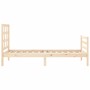 Single bed frame with solid wood headboard by , Beds and slatted bases - Ref: Foro24-3193946, Price: 88,54 €, Discount: %