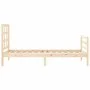 Single bed frame with solid wood headboard by , Beds and slatted bases - Ref: Foro24-3193946, Price: 87,33 €, Discount: %