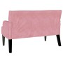 Banco Chesterfield Rosa 112 x 65.5 x 75 cm Terciopelo en Bancos | Comprar online en Foro24
