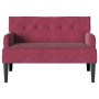 Banco Chesterfield Rojo vino 112 x 65.5 x 75 cm Terciopelo en Bancos | Comprar online en Foro24