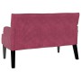 Banco Chesterfield Rojo vino 112 x 65.5 x 75 cm Terciopelo en Bancos | Comprar online en Foro24