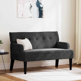 Banco Chesterfield Negro 112 x 65.5 x 75 cm Terciopelo en Bancos | Comprar online en Foro24