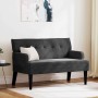 Banco Chesterfield Negro 112 x 65.5 x 75 cm Terciopelo en Bancos | Comprar online en Foro24